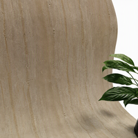 Panneau mural flexible MCM, texture travertin beige blanc, carrelage mural souple pour la décoration moderne de la maison