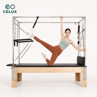 Appareil combiné Cadillac Reformer en bois de chêne certifié CE, équipement professionnel de studio, lit de Pilates Cadillac, direct usine