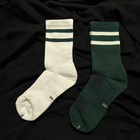 Chaussettes de sport personnalisées en jacquard respirantes, à séchage rapide, anti-bactériennes, chaussettes mi-mollet tricotées pour la course, le basketball et le tennis