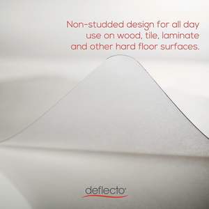 Tapis de chaise moderne Alera en vinyle transparent sans picots pour sols durs, 36 po x 48 po, en PET lavable pour usage extérieur - Product Image 5