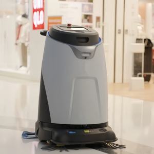 Robot aspirateur et serpillière autonettoyant, robot de nettoyage pour supermarchés commerciaux, centres commerciaux, robot de nettoyage automatique à eau - Product Image 1