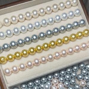 Perlas Sueltas Redondas Blancas, Rosas y Grises de 4mm-16mm, de Primera Calidad, con Medio Orificio, para la Fabricación de Joyas, Pendientes y Colgantes - Product Image 1