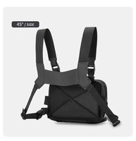 Sac de poitrine tactique multifonctionnel pour hommes, imperméable, pochette Molle EDC, sac de chasse et de camping en plein air, sac bandoulière réglable