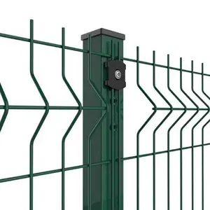 Прочный 3D забор безопасности панели ПВХ изогнутый забор из проволочной сетки