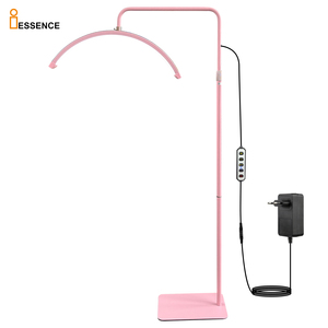 Lampe de sol demi-<span class=keywords><strong>lune</strong></span> avec support pour téléphone, lumière LED, design minimaliste en plastique pour éclairage de beauté des cils, tatouage et photographie - Product Image 1