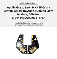 Module DRL Liwiny jaune citron pour siège de Leon MK3 5F Cupra 5F0941475A 5F0941476A