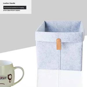 Organizzazione Domestica: <span class=keywords><strong>Scatole</strong></span> Pieghevoli in Feltro con Manico, Cesti Rettangolari Intrecciati per Organizzazione e Shopping - Product Image 4