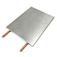 Plaque de refroidissement liquide en aluminium à 6 boucles et 3/8 tubes en cuivre, conçue sur mesure, 180*240*12mm, pour appareils haute puissance