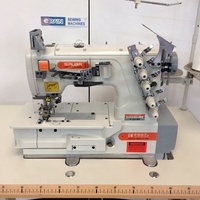 Machine à coudre industrielle Siruba F007K à lit plat ultra-plat, point interlock, avec double surjetage des côtés