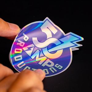 Etiquetas Adhesivas Holográficas Personalizadas con Logotipo, Resistentes al Agua, en Formato Kiss Cut, Impresión en Vinilo Holográfico - Product Image 3