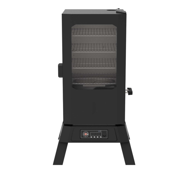 PIOEN Outdoor 30-Inch WiFi Digital Electric Vertical BBQ Smoker Black Chrome Steel Racks 710 Square Inches Cooking