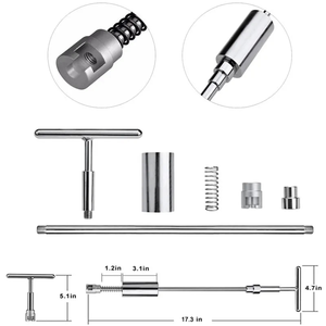 Herramienta de Reparación con Deslizador para Eliminar Abolladuras y 18 Arandelas de Plástico Azules para Reparaciones de Carrocería en Vehículos - Product Image 2