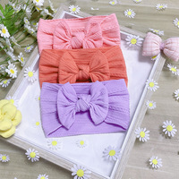 Ensemble 3 Pièces Bébé Unisexe Mode Quotidienne Accessoires de Coiffe Enfant Durable Élastique Nylon Petit Joli Bandeau Nœud