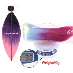 Pas cher <span class=keywords><strong>en</strong></span> gros marque privée <span class=keywords><strong>3X</strong></span> réglage de l'eau chaude ombre pré étiré <span class=keywords><strong>en</strong></span> couches fin facile tresse synthétique tressage extension de cheveux - Product Image 3