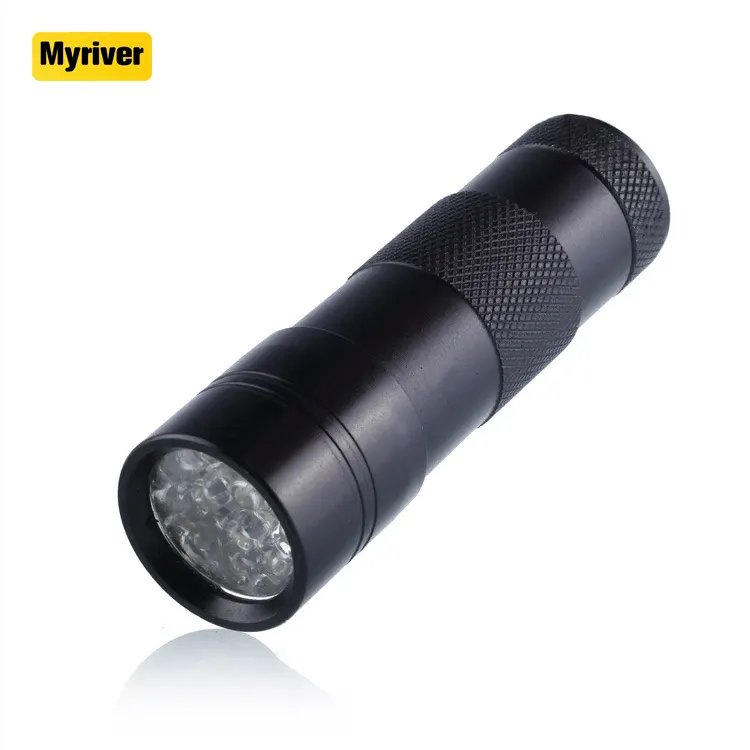 Myriver Lampu Uv Kecil 395Nm Detektor Cahaya Ultraviolet Portabel Le Lampu Hitam Senter Obor Uv Mini untuk Pena Tinta Tak Terlihat