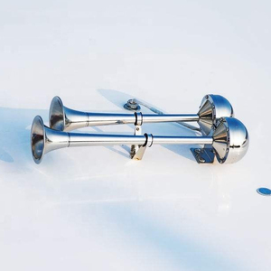 Bocina Eléctrica de Doble Trompeta de Acero Inoxidable de 12V/24V, Accesorios para Barcos Marinos - Product Image 2
