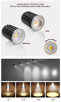 Module LED COB MR16 9W à intensité variable 3CCT, certifié CE RoHS, pour l'éclairage des hôtels