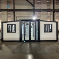 Conteneur mobile pliable préfabriqué, conversion de maison à 2 étages pour studio de fitness et hôtel, design moderne du milieu du siècle, respirant