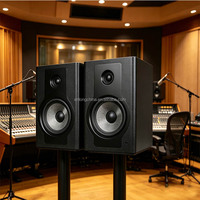 Woofer Digital de madera de 100W y 6,5 pulgadas, bajo TRS, estudio en casa, laboratorio de grabación de música, altavoz de Monitor activo alimentado profesional