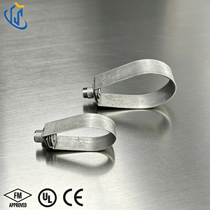 Support de tuyauterie UTTERLY UTT40 FM UL certifié CE pour systèmes MEP de bâtiments commerciaux, diamètre de 1,5 à 12 pouces, zingué - Product Image 1
