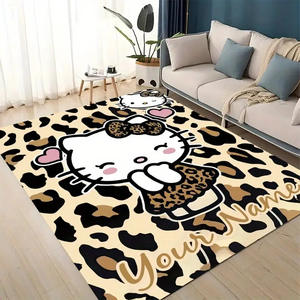 Wan Xinlong Tapis de sol rectangulaire pour enfants, imprimé dessin animé, antidérapant, nouveauté, pour chambre d'enfant, décoratif, résistant aux taches, facile à nettoyer - Product Image 2