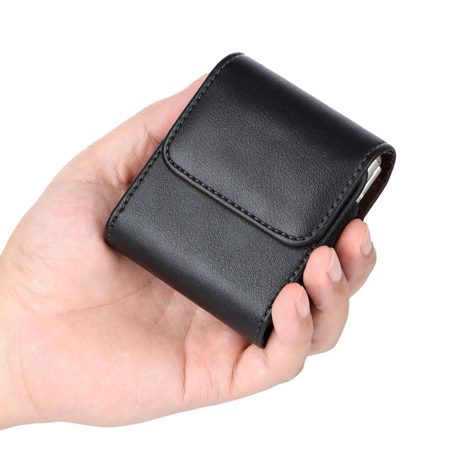 Strong Magnet PU Leather Phone Pouch Belt Clip Compatible for Samsung for Galaxy Z Flip 3 4 5 6 7 Models Case