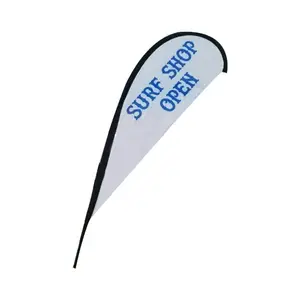 Цифровая печать на заказ, наружная дорожная реклама, полиэстеровый пляжный флаг в форме капли, двухстороннее изображение
