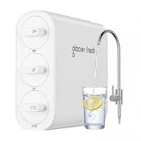 Système de filtration à membrane d'ultrafiltration 0,01 μm sans réservoir, sans électricité, pour purificateur d'eau domestique OEM ODM