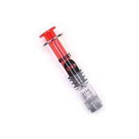 Seringue en verre borosilicaté Luer Lock de 1ml 3ml pré-remplie d'huile Luer Slip avec piston en plastique/métal de couleur personnalisée
