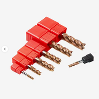 Fraise à queue sphérique à 4 cannelures pour bois et MDF, pour routeur CNC, en alliage de tungstène-cobalt, revêtement TiCN, HRC65, OEM/ODM