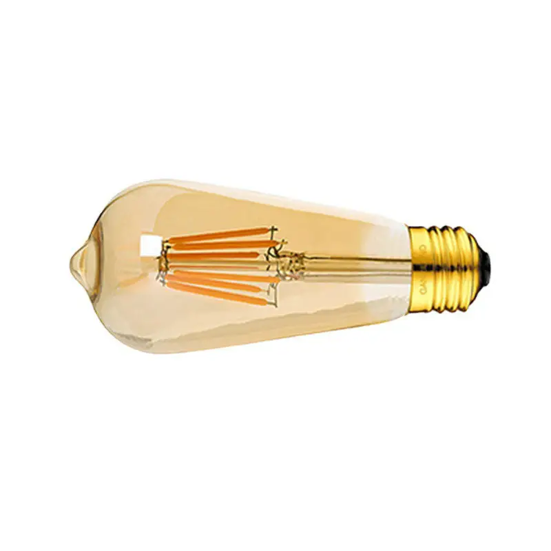 Ampoule à filament LED E27 2W 4W 6W 8W Clear Retro Edison ST64 220V AC Super Bright Lamp Light