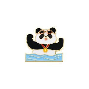 Juegos chinos Panda broche Tenis de Mesa insignia de buceo lindo Animal tiro natación conmemorativa deportes insignia - Product Image 2