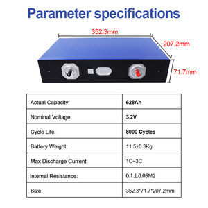 <span class=keywords><strong>3</strong></span>.2V 628Ah LiFePO4バッテリーセル グレードA LF628 LFPセル 太陽光発電蓄電 RV ゴルフカート EV UPS 12V 24V 48V バッテリーパック用 - Product Image 3