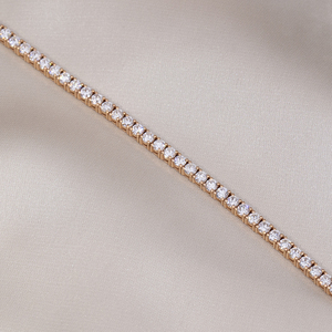 Joyería Personalizada MSB-549, Cadena de Pulsera de Diamantes de Laboratorio en Forma Redonda de Oro de 14K - Product Image 3