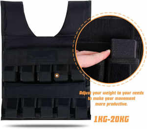 Chalecos de <span class=keywords><strong>Peso</strong></span> Ajustables y Transpirables ALStrength, Ecológicos, Unisex, para Entrenamiento Táctico, Fitness y Fuerza, para Gimnasio en Casa - Product Image 2