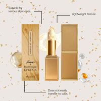 Rouge à lèvres magique TikTok en vogue, à la feuille d'or, changeant de couleur selon la température, 3 couleurs, hydratant, cosmétique