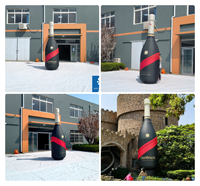 Bouteille de vin géante gonflable promotionnelle Aero, bouteille de champagne étanche pour l'extérieur, bouteille gonflable publicitaire personnalisée