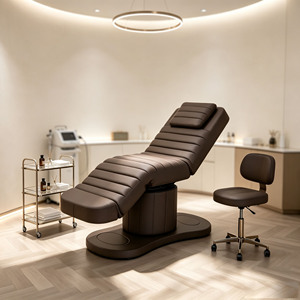 Brown <b>Electric</b> Massage Table PU Leather Beauty Bed Adjustable Salon Spa Tattoo <b>Chair</b> - Product Image 1