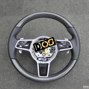 Volante Deportivo Personalizado de Cuero Negro DOS para <span class=keywords><strong>Porsche</strong></span> 911 991 992 Cayenne 958 987 <span class=keywords><strong>Boxster</strong></span> <span class=keywords><strong>986</strong></span> Panamera 970 Taycan Macan - Product Image 6