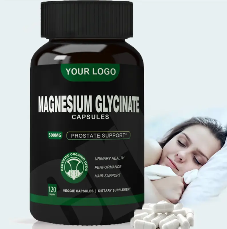 Harga pemasok perawatan kesehatan 400mg 500mg suplemen tidur sekarang kapsul magnesium glycinate