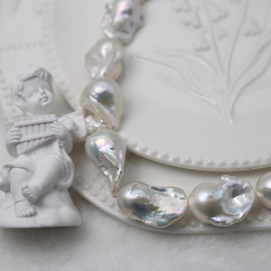 Filo di Perle Naturali d'Acqua Dolce Barocche a Coda di Pesce per Creazione di Gioielli Fai-da-Te, Collane, Orecchini e Design Artigianale - Product Image 4