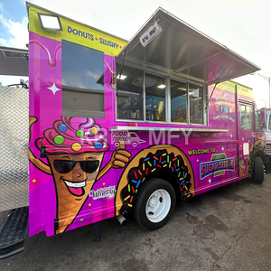 China Food Trailer Cart 4 Ruedas Snack Food Vending Trailer Food Catering Trailer para la venta Ice Cream Vending Cart - Product Image 1