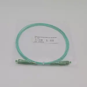 Cable de fibra óptica SC/APC G657A2 Simplex LSZH, 1,6mm, 3,5 m, anillo amarillo Aqua