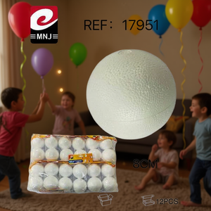 Pelota de Espuma Plástica de 8cm de Calidad, BOLA POREX, para Fiestas Infantiles y Decoraciones de Interiores - Product Image 3