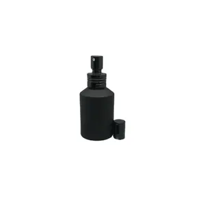 Hot sale 5ml 10ml 15ml 30ml 50ml 100ml Empty Liquid Serum Bottles Matte Black Essential Oil Glass Dropper Bottle
