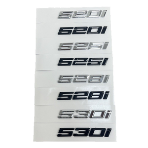 Adesivo Laterale <span class=keywords><strong>Nero</strong></span> Modificato per <span class=keywords><strong>BMW</strong></span> Serie 5, Etichetta Posteriore, Badge Trasferibile in ABS per Auto, Compatibile con 520i 525i 528i 530i 535i - Product Image 3