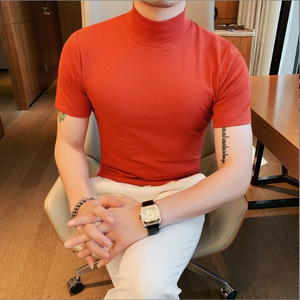 T-shirt décontracté uni à coupe classique pour <span class=keywords><strong>homme</strong></span>, 180 grammes, anti-boulochage, manches courtes – Coton extensible, couche <span class=keywords><strong>de</strong></span> base pour le début <span class=keywords><strong>de</strong></span> l'automne - Product Image 6