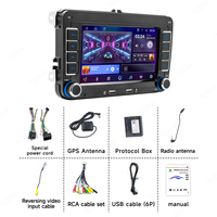 Reproductor de Video para Auto con GPS de 7 Pulgadas para VW Golf, Polo, Beetle, Amarok, Touran, Passat, con Carplay Inalámbrico, Android Auto, Reproductor de DVD para Auto, Android 15
