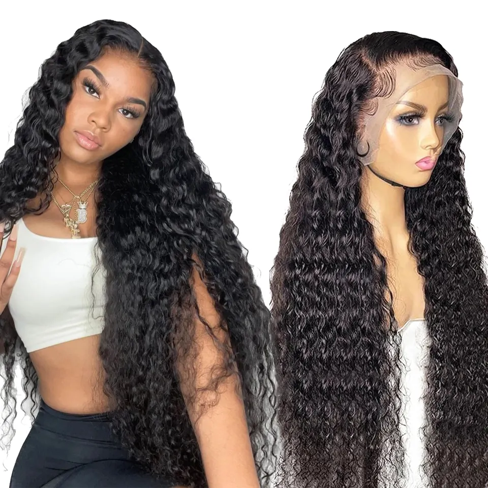 Afro Kinky Human Hair Lace Front Wigs Kinky Straight Wholesale Wigs Brazilian Human Hair 13*4 Lace Front Bleach Knot Wigs