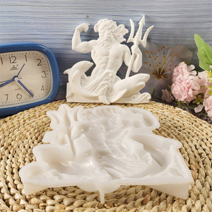 แม่พิมพ์หล่อทำด้วยมือทำจากเรซินสำหรับเครื่องประดับตกแต่งสไตล์ DIY แม่พิมพ์เครื่องประดับซิลิโคนแบบเนปจูนเครื่องมือทำเค้ก X0379 - Product Image 3